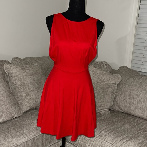 COPY - NEW RED American Apparel Ponte Sleeveless Skater Dress - Picture 7 of 13